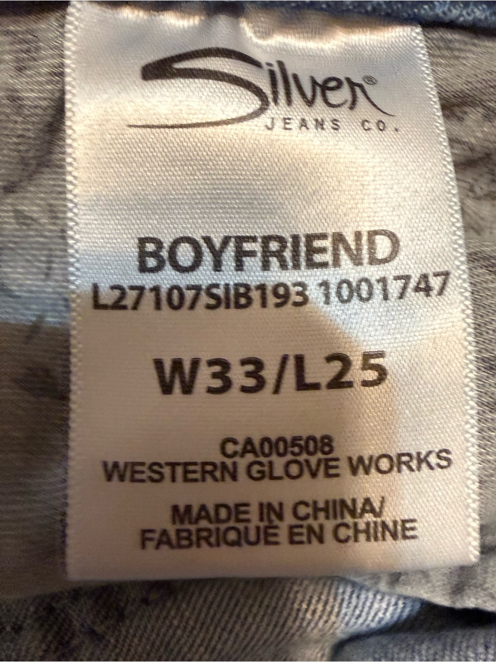 Silver Super stretch Boyfriend low rise distressed jeans - Picture 6 of 10